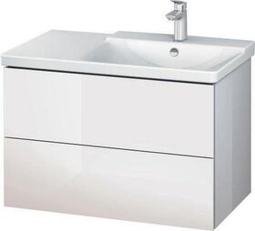 Duravit Waschtischunterbau L-CUBE 820x481x555mm flannel grey seidenmatt