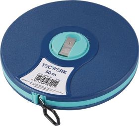 Kapselbandmaß L.50m Bandbr.13mm 2 mm/cm EG II ABS Nylon-Fiber TECWERK