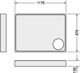 Duravit Wannenträger für 720122, 1200x900mm