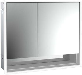 Emco LED-Lichtspiegelschrank LOFT UP 800x733mm 2-tü Br Tür re Ufach alu/sp EMCO
