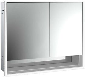 Emco LED-Lichtspiegelschrank LOFT UP 800x733mm 2-tü Br Tür li Ufach alu/sp EMCO