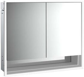 Emco LED-Lichtspiegelschrank LOFT UP 800x733mm 2-tü Unterf. alu/spiegel EMCO