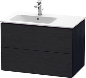 Duravit Waschtischunterbau L-CUBE 550x820x481mm Becken links eiche schwarz
