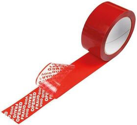 Sicherheitssiegelband Breite 50mm Länge 50m Stärke 49µ PET rot TRANSPAK - VPE: 36