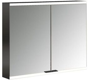 Emco LED-Lichtsp.schr. PRIME 2 FACELIFT AP 800x700mm 2-türig schwarz/spiegel EMCO