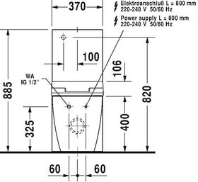 Duravit Stand-WC-Kombination STARCK 2 ti. 370x725mm SensoWash Ab Vario weiß