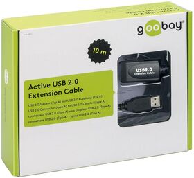 Aktives USB-Verlängerungskabel, 10 m, schwarz, 10m- VPE: 1