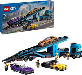 City Autotransporter mit Sportwagen