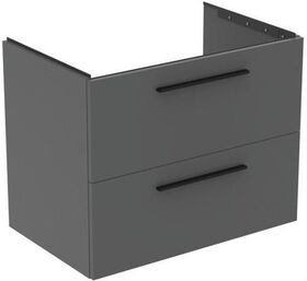 IDS Waschtischunterschrank i.life B 800x505x630mm, 2 Auszüge Quarzgrau matt IDEAL STANDARD