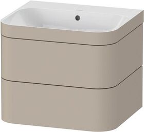 Duravit WTU HAPPY D.2 PLUS 575x490mm m UB o HL taupe seidenmatt