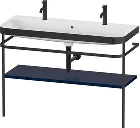Duravit Waschtischset HAPPY D.2 PLUS 1175x490mm e HL nachtblau seidenmatt