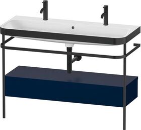 Duravit Waschtischset HAPPY D.2 PLUS 1175x490mm e HL nachtblau seidenmatt