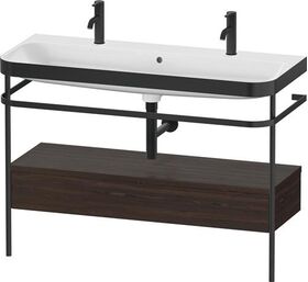 Duravit Waschtischset HAPPY D.2 PLUS 1175x490mm e Hahnloch nussbaum gebürstet