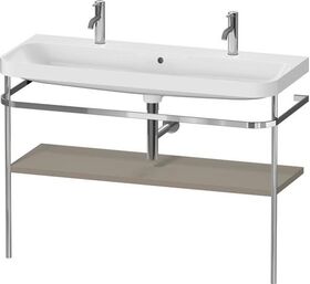 Duravit Waschtischset HAPPY D.2 PLUS 1175x490mm e HL steingrau seidenmatt