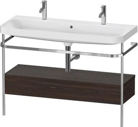 Duravit Waschtischset HAPPY D.2 PLUS 1175x490mm e Hahnloch nussbaum gebürstet