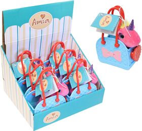 AM Plüsch Einhorn mit Tasche, im Displ.