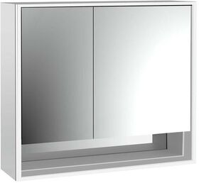 Emco LED-Lichtspiegelschrank LOFT AP 800x733mm 2-tü Br Tür re Ufach alu/sp EMCO