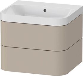Duravit WTU HAPPY D.2 PLUS 575x490mm m UB o HL taupe seidenmatt