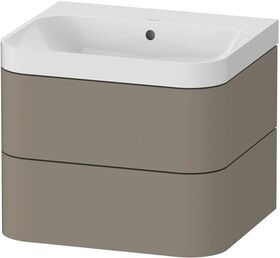Duravit WTU HAPPY D.2 PLUS 575x490mm m UB o HL steingrau seidenmatt