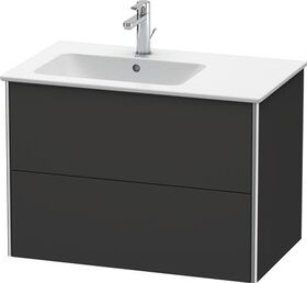 Duravit Waschtischunterbau XSQUARE 560x810x478mm Be links graphit supermatt