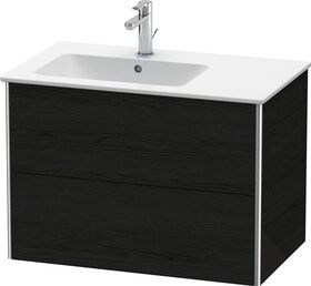 Duravit Waschtischunterbau XSQUARE 560x810x478mm Becken links eiche schwarz