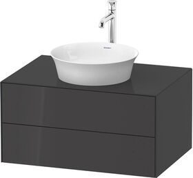 Duravit Waschtischunterbau WHITE TULIP 408x800x550mm graphit hochglanz