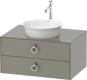 Duravit Waschtischunterbau WHITE TULIP 410x800x550mm steingrau seidenmatt