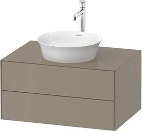 Duravit Waschtischunterbau WHITE TULIP 800x550mm 2 Schubk Steingr hgl o ES