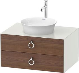 Duravit Waschtischunterbau WHITE TULIP 800x550mm 2 Sk amerik NB / we sdm o ES