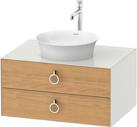 Duravit Waschtischunterbau WHITE TULIP 800x550mm 2 Sk Ei na mass / we sdm o ES