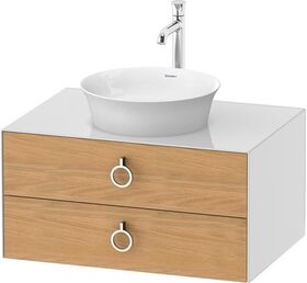 Duravit Waschtischunterbau WHITE TULIP 800x550mm 2 Sk Ei na mass / we hgl o ES