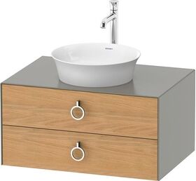 Duravit Waschtischunterbau WHITE TULIP 800x550mm 2 Sk Ei na mass / Steing sdm o