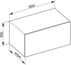 Keuco Abdeckplatte EDITION 90 802x6x486mm für Sideboard 800mm schiefer KEUCO