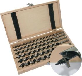 Schlangenbohrersatz 8-tlg.L.230mm 6-20mm in Holzkassette TECWERK
