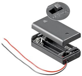 2x AA (Mignon) Batteriehalter- VPE: 10