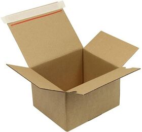 Automatikkarton 1-wellig Automatikboden Maße 210x180x130mm SK Q.1.3B braun - VPE: 40