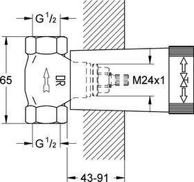 Grohe UP-Ventil-Unterteil vormontiertes Oberteil 1/2"