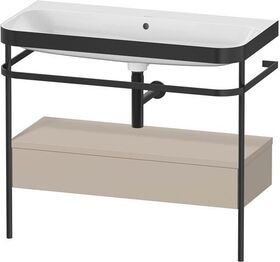 Duravit WTU HAPPY D.2 PLUS 975x490mm m Metallkon o HL ta seidenmatt