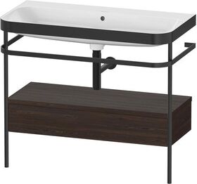 Duravit WTU HAPPY D.2 PLUS 975x490mm m Metallkon o HL NB gebürstet