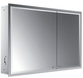 Emco LED-Lichtspiegelschrank PRESTIGE 2 UP 1015x666mm Br Tür li o light Sys Alu EMCO