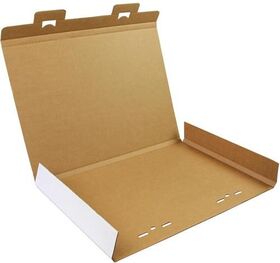 Kalenderverpackung 1-wellig Maße 605x427x15mm A2 Qualität 1.3B weiß TRANSPAK - VPE: 25