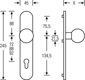 Knopflangschild 19 1927 VA 6204 72mm PZ FSB