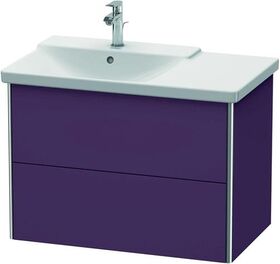 Duravit Waschtischunterbau XSQUARE Be li 565x810x473mm aubergine seidenmatt