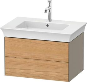 Duravit Waschtischunterbau WHITE TULIP 684x410mm 2 Sk Ei na mass /steingrau hgl