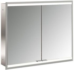Emco LED-Lichtsp.schr. PRIME 2 FACELIFT UP 800x730mm 2-türig aluminium/weiß EMCO