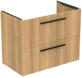 IDS Waschtisch/Möbel-Paket i.life A 80cm, Griff Chrom Eiche Natur IDEAL STANDARD