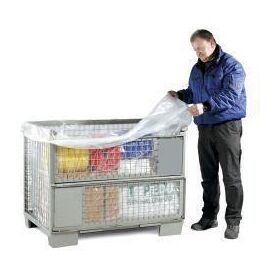 Seitenfaltensack Maße (B+SFxL) 1300+950x1475mm S.50µ LPDE transp. f.Gitterbox - VPE: 100