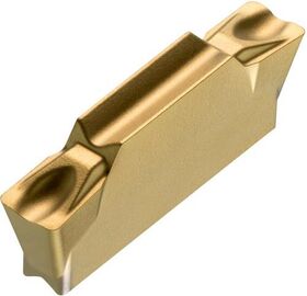 Drehwendeschneidplatte ISO LCMF 031604-CM:T8330 Breite 3mm PVD beschichtet Gold - VPE: 10