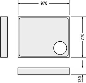 Duravit Wannenträger für 720119, 1000x800mm