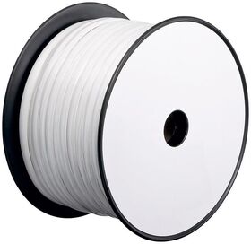 Telefonflachkabel 4-adrig, 100 m Rolle, AWG 28, CCA (kupferkaschiertes Aluminium), Weiß- VPE: 1